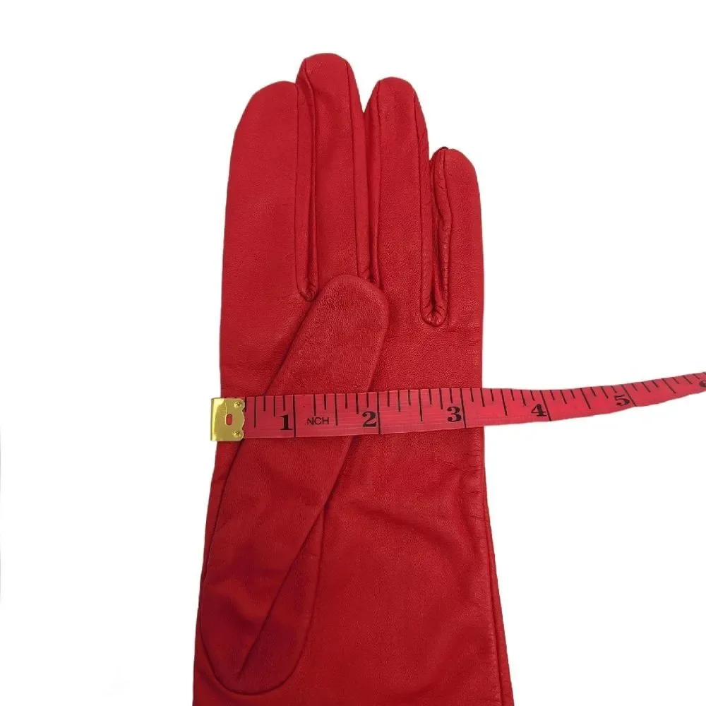 Vintage Red Womens Gloves Medium